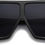 Thumbnail: - Square Oversized Sunglasses for Unisex Flat Top Shades 4900 Star Points