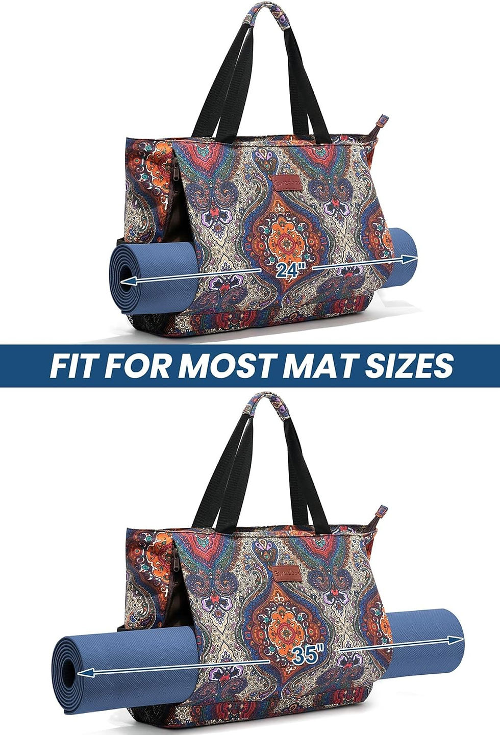 Thumbnail: Ewedoos Yoga Mat Bag with Large Size Pocket and Zipper Pocket, Fit Most Size Ma