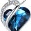 Thumbnail: -Leafael Necklaces Heart Pendant with Birthstone Crystal 13900 Star Points