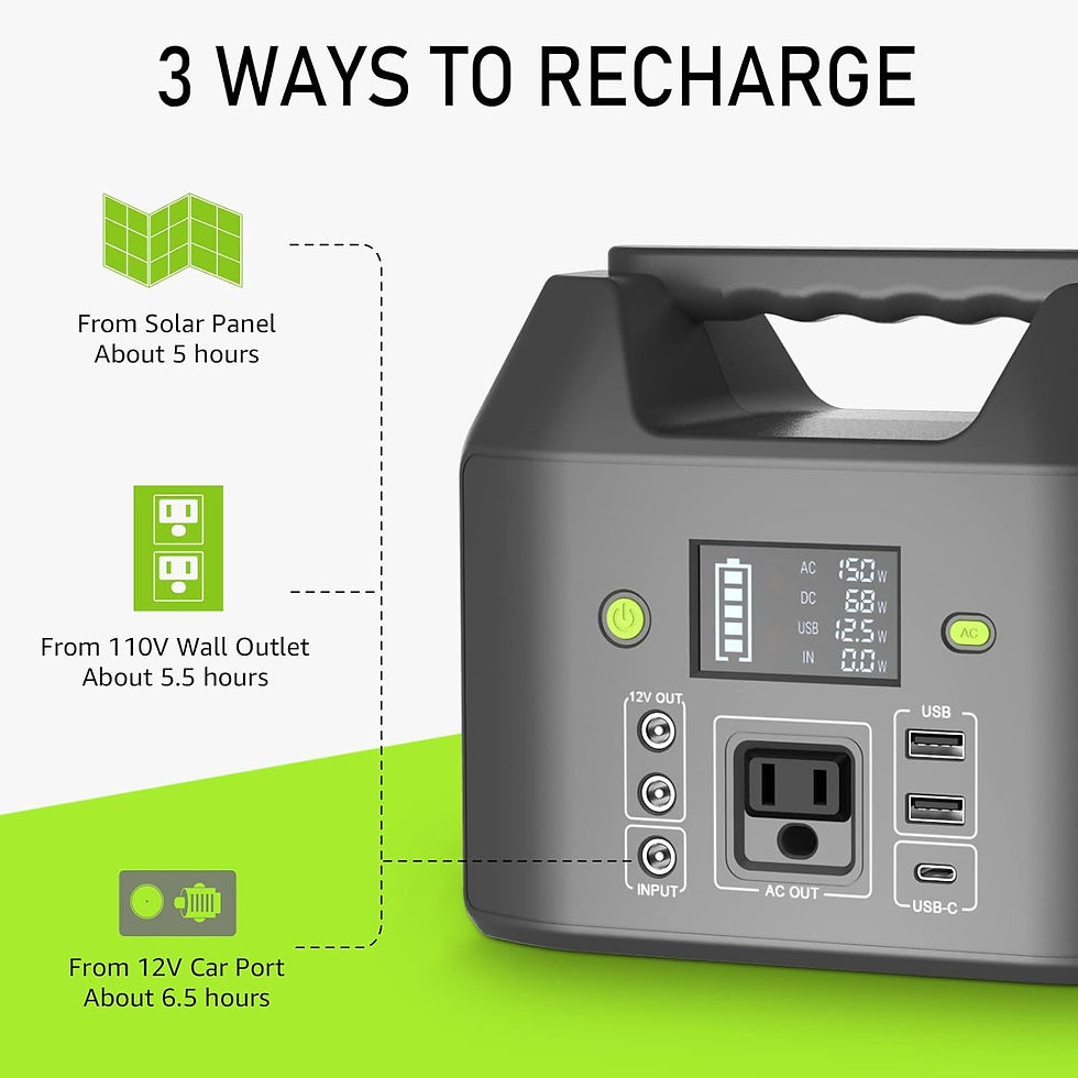 Thumbnail: Portable Power Station EnginStar 300W Solar Generator 110V 296Wh Power Bank Two