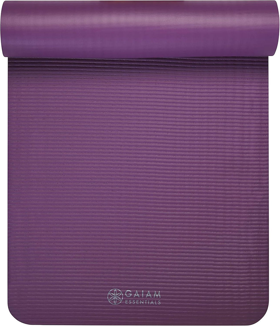 Thumbnail: Gaiam Essentials Thick Yoga Mat Fitness & Exercise Mat with Easy-Cinch Yoga Mat
