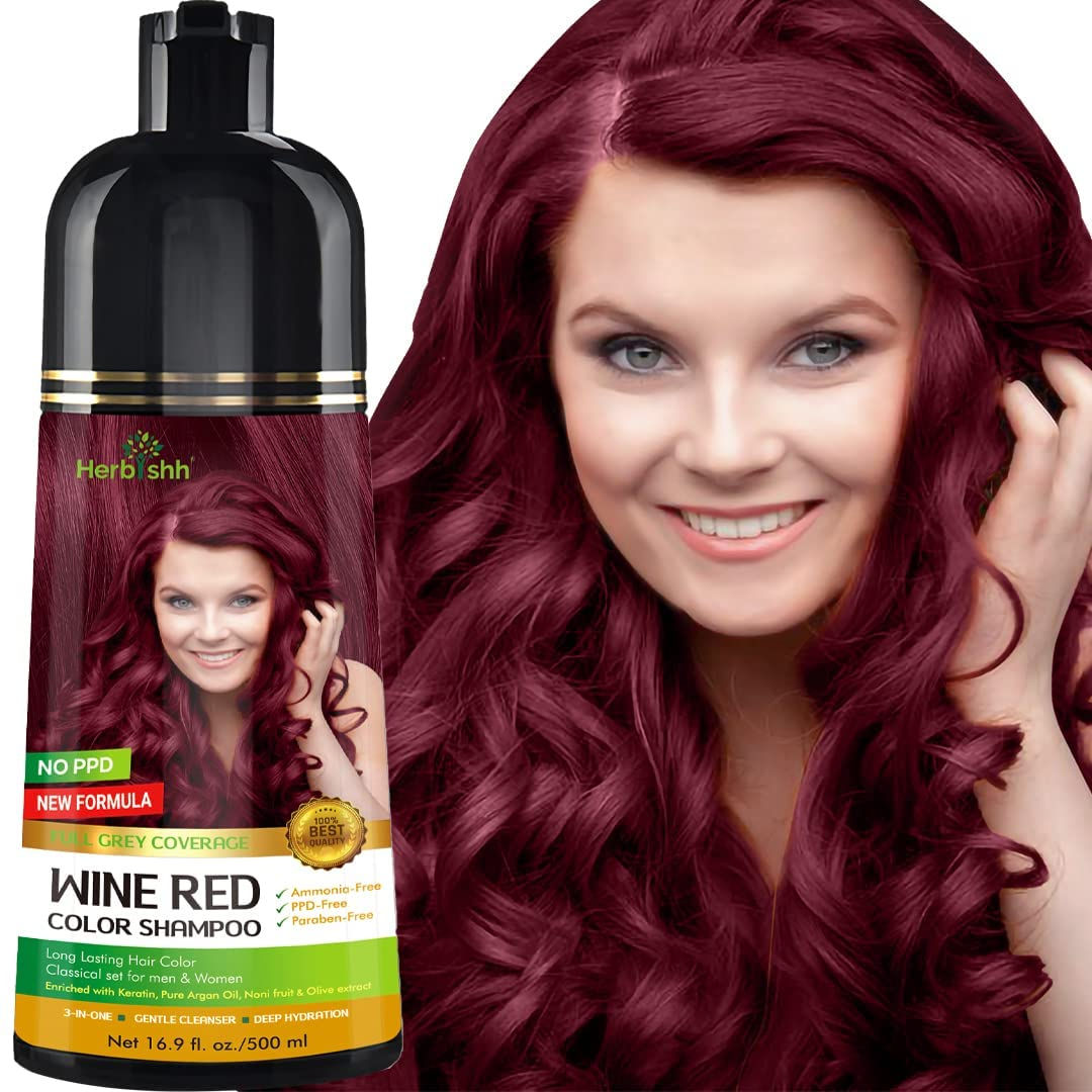 -Herbishh Magic Hair Dye Color Shampoo for Gray Hair –7900 Star Points
