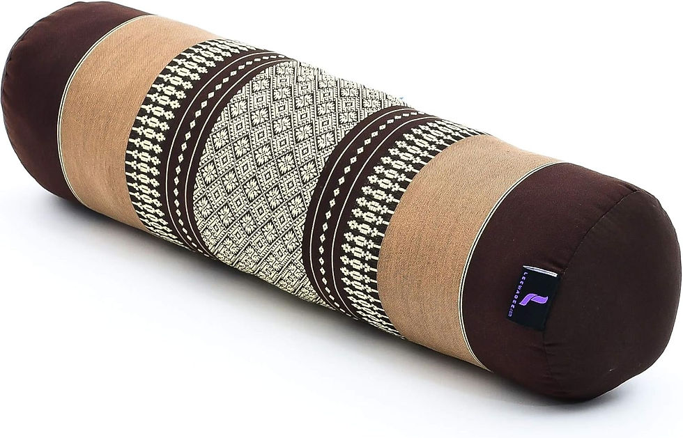 Thumbnail: Leewadee Small Yoga Bolster – Shape-Retaining Cervical Neck Roll, Tube Pillow f