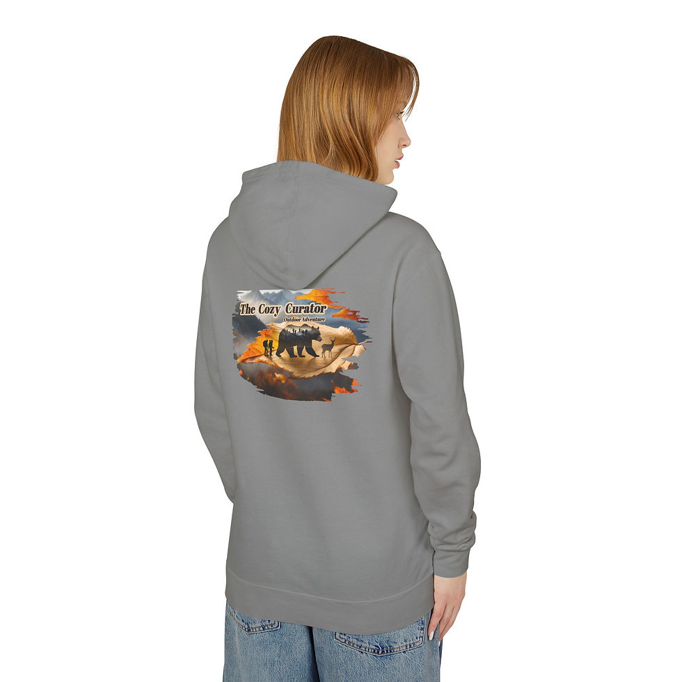 Thumbnail: The Cozy Curator Unisex Lightweight Hooded Sweatshirt