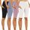 Thumbnail: -4 Pack Athletic Shorts with Pockets for Women,High Waist 119 Star Points