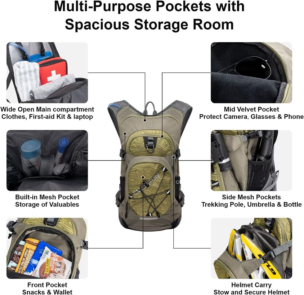 Thumbnail: Everfun Hydration Backpack 18L with Water Bladder 2L/3L Hiking Water Backpack W