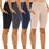 Thumbnail: -4 Pack Athletic Shorts with Pockets for Women,High Waist 119 Star Points