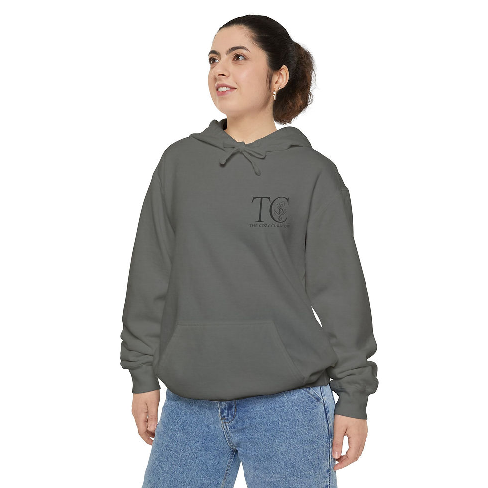 Thumbnail: The Cozy Curator Unisex Garment-Dyed Hoodie