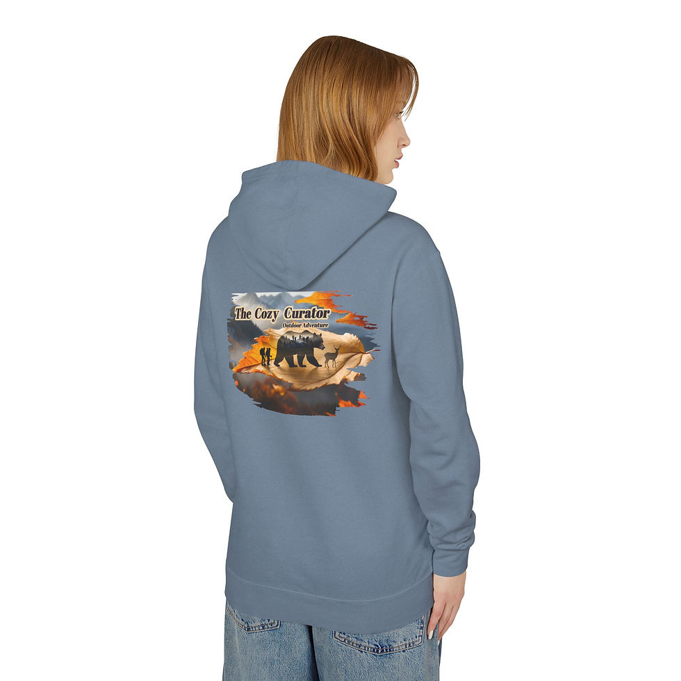 Thumbnail: The Cozy Curator Unisex Lightweight Hooded Sweatshirt