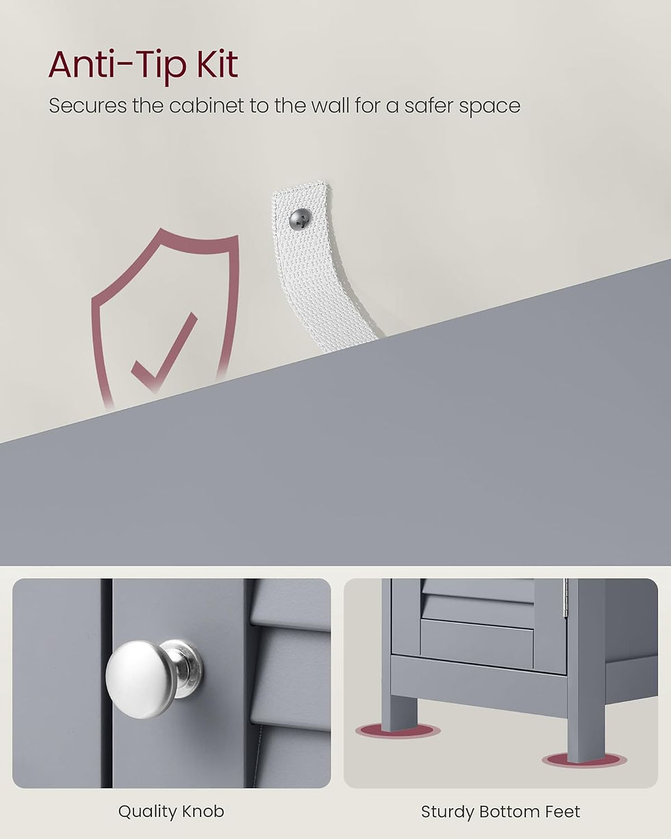 Thumbnail: VASAGLE Slim Bathroom Storage Cabinet, Narrow Bathroom Cabinet, Freestanding Ca