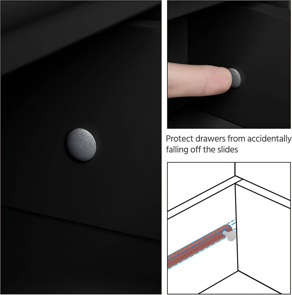 Thumbnail: Yaheetech Wooden Floor Cabinet, Side Storage Organizer with 4 Drawers and 1 Cup