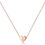 Thumbnail: -Tiny Heart Initial Necklaces for Girls - 14K Rose Gold 6900 Star Points