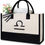 Thumbnail: -TOP Design Embroidery Initial Canvas Tote Bag, 4800 Star Points