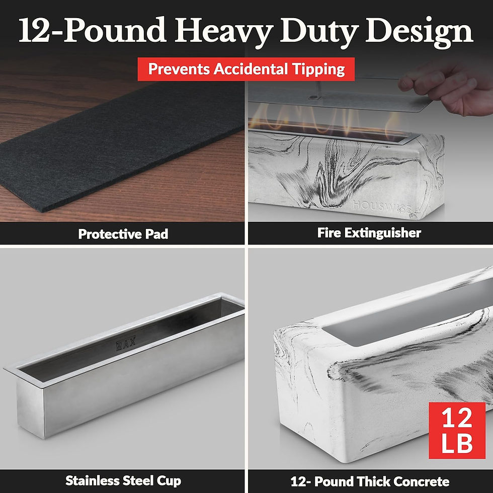 Thumbnail: Tabletop Fire Pit - Concrete Outdoor & Indoor Fire Pit Tabletop, Smores Maker K