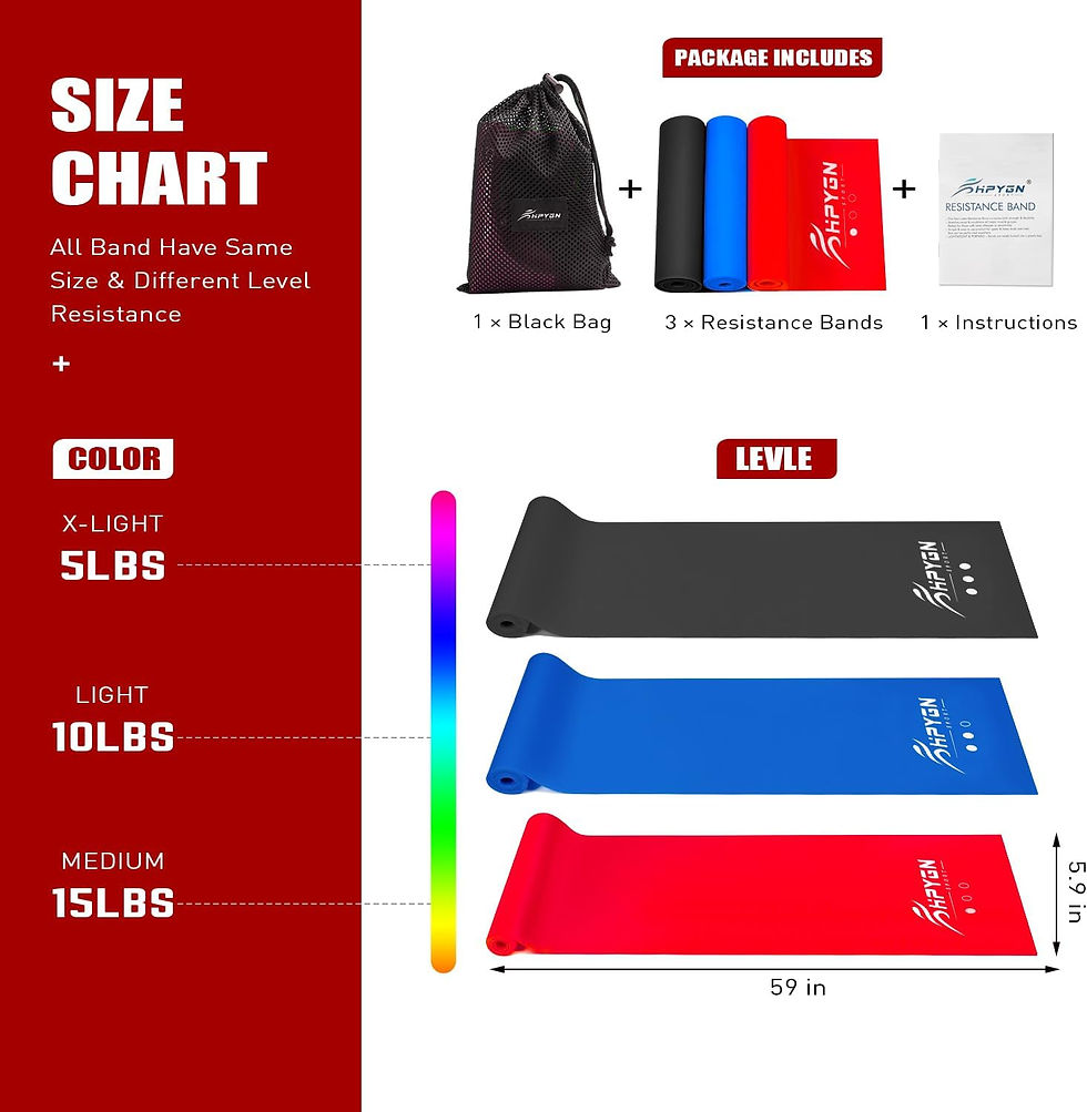 Thumbnail: Resistance Bands, Exercise Bands, Physical Therapy Bands for Strength Training,