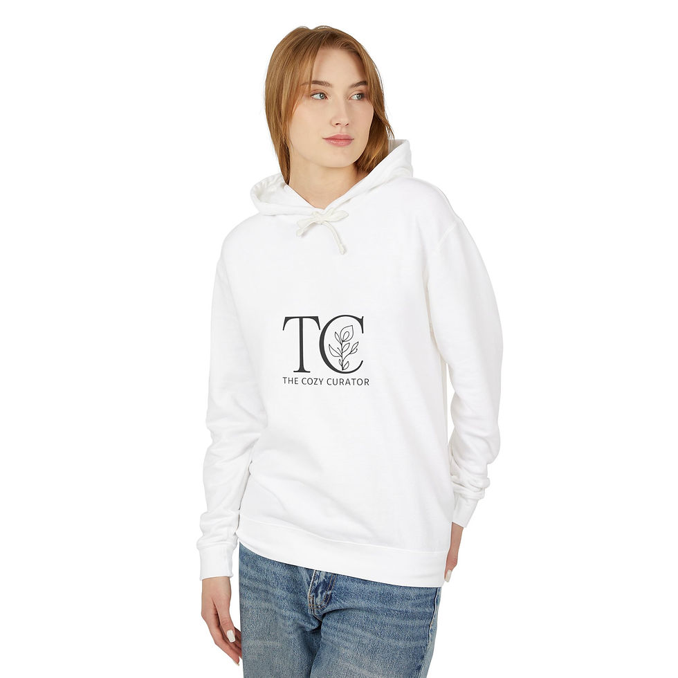 Thumbnail: The Cozy Curator Unisex Lightweight Hooded Sweatshirt