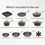 Thumbnail: -JEETEE Pots and Pans Set Nonstick 23pcs Cookware Sets 59900 Star Points