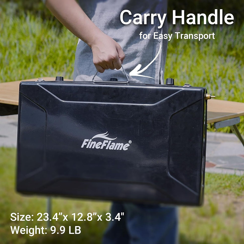 Thumbnail: Camping Stove 3 Burner 20400 BTU Propane Portable Stove with Regulator, Toast T