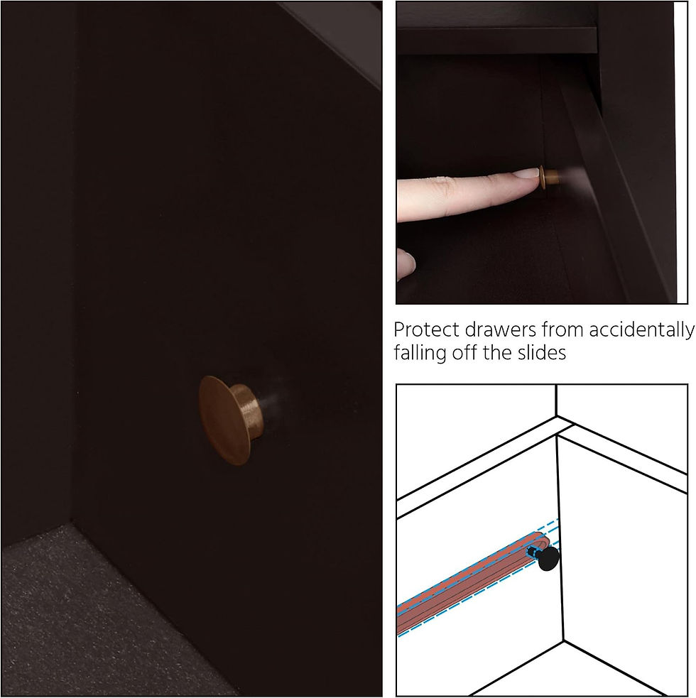 Thumbnail: Yaheetech Wooden Floor Cabinet, Side Storage Organizer with 4 Drawers and 1 Cup