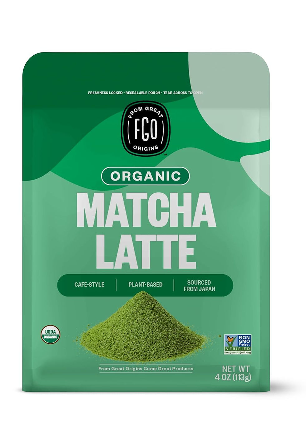 Thumbnail: FGO Organic Green Tea, 100 Count Eco-Conscious Tea Bags, Caffeinated, Resealabl