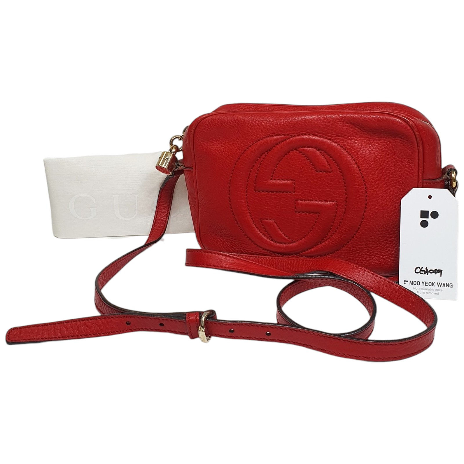 GUCCI Disco Shoulder Camera Bag Soho 308364 with Broken Tassel CGA049