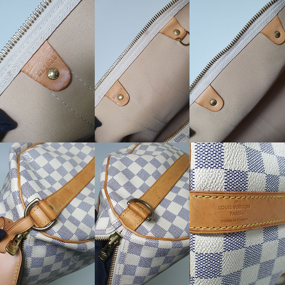 Thumbnail: Louis Vuitton Keepall Bandouliere 45 Damier Azur N48223 LF537