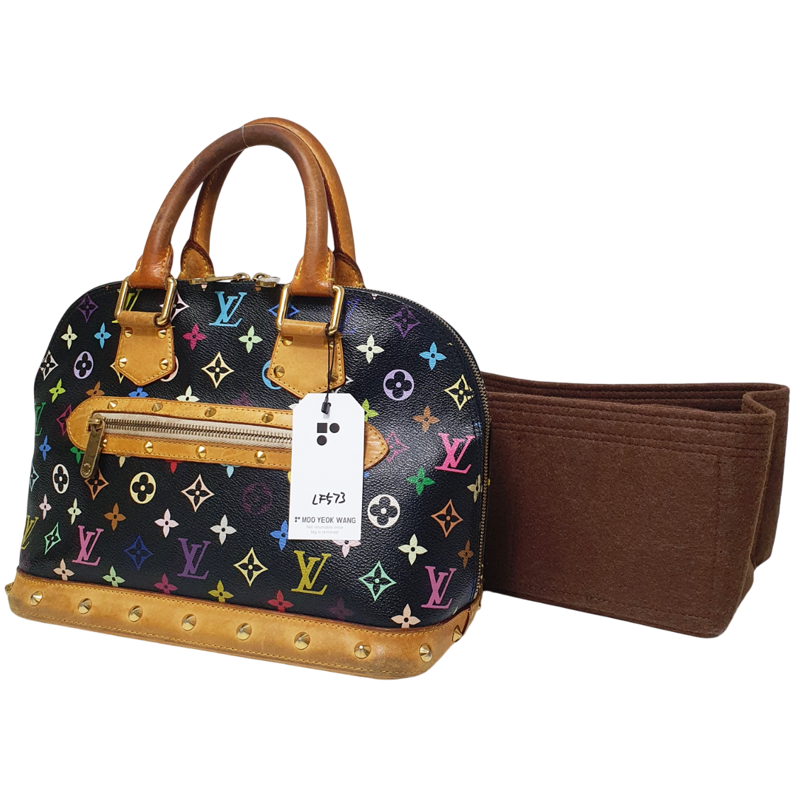 Louis Vuitton Alma Monogram Multicolor Noir M92646 LF573