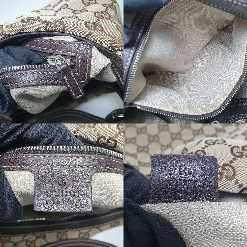 Thumbnail: GUCCI Beige Canvas GG Hobo 2way Handbag 232961 GA279