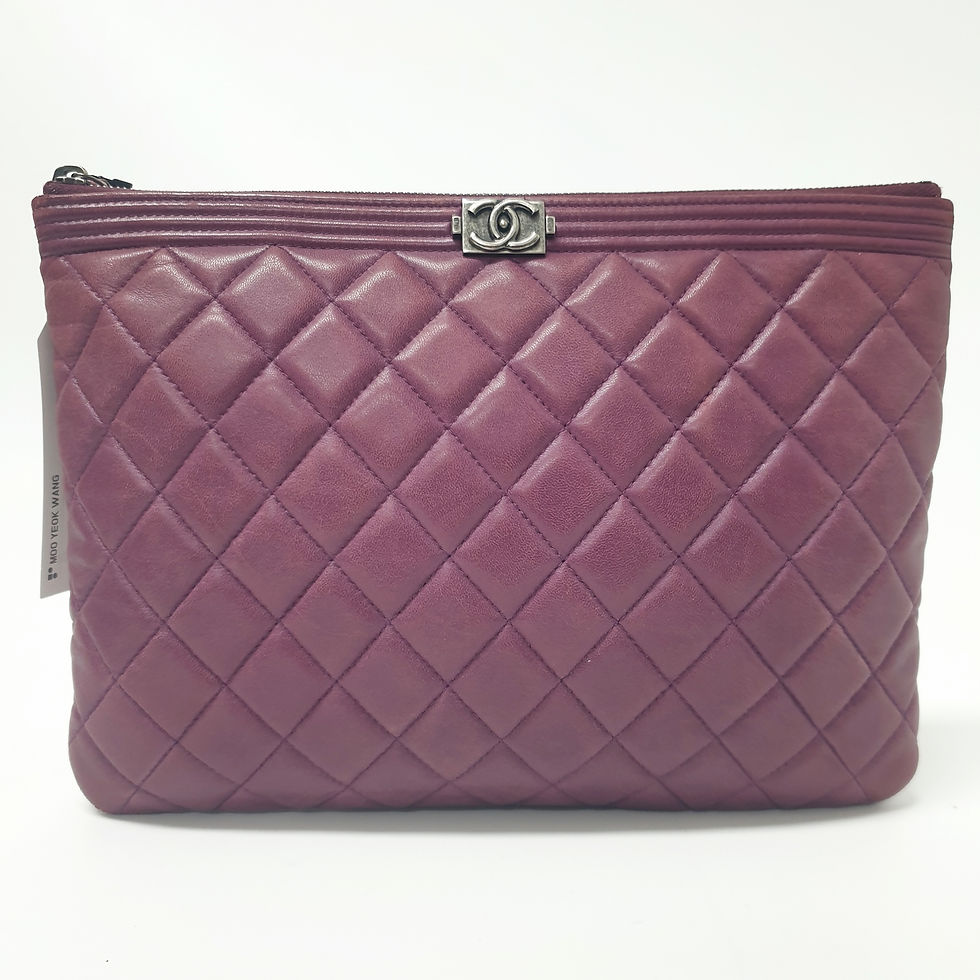 Thumbnail: CHANEL Boy New Medium Clutch CA007