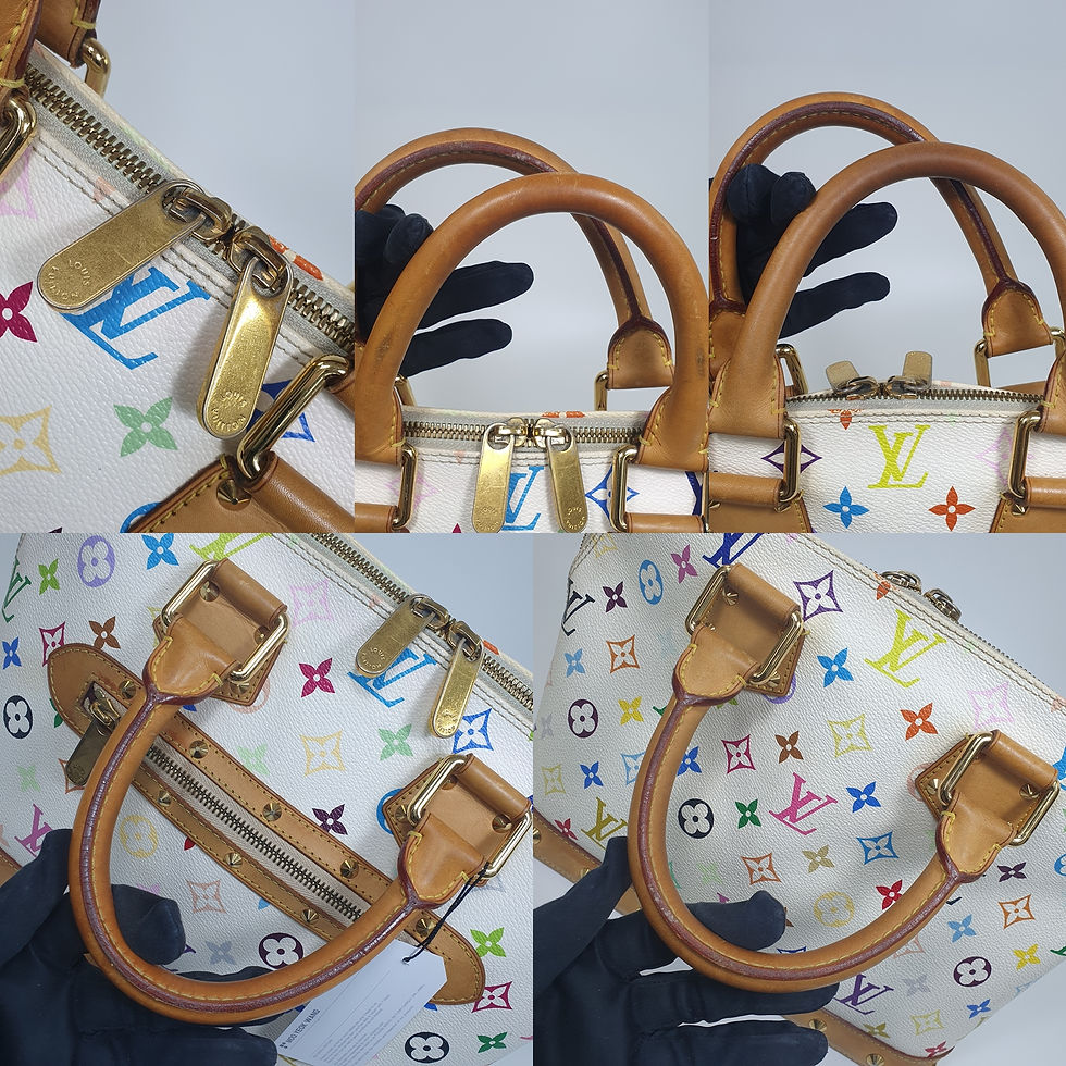 Thumbnail: Louis Vuitton Alma Monogram Multicolor Blanc M92647 LF754