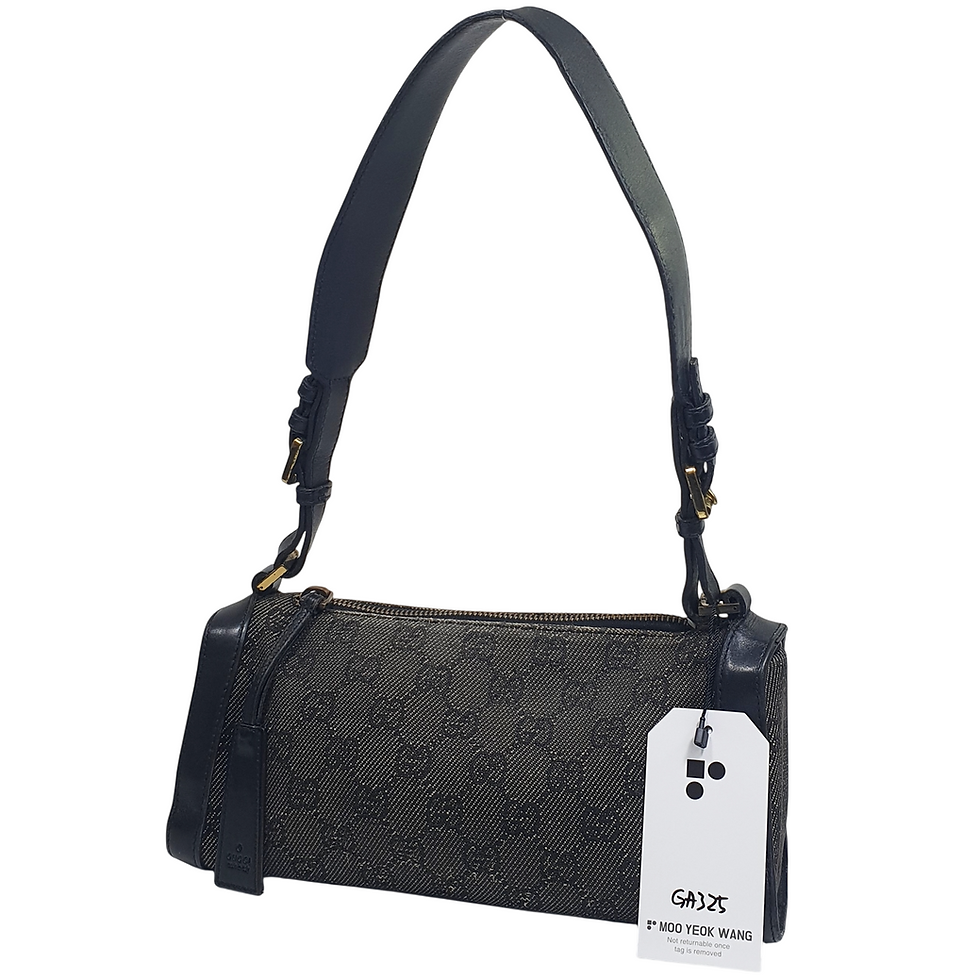 Thumbnail: GUCCI 92707 GG Canvas Leather Black Accessory Pouch GA325