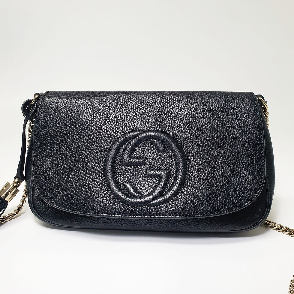Thumbnail: GUCCI Soho Shoulder Bag 336752 Patent Leather GA259