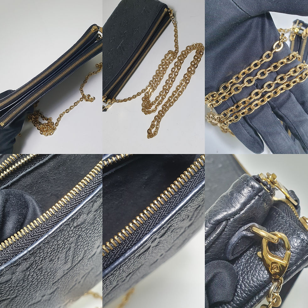 Thumbnail: Louis Vuitton Empreinte Pochette Double Zip Crossbag M68568 LF611