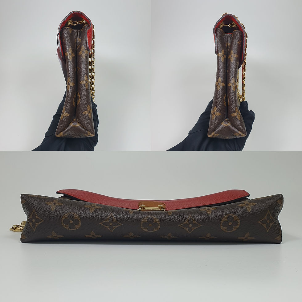 Thumbnail: Louis Vuitton Pallas Chain Red Bag M41201 LF804