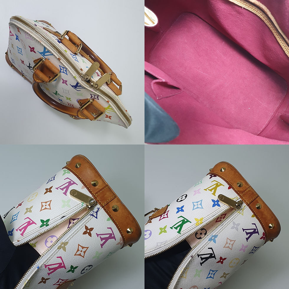 Thumbnail: LOUIS VUITTON Alma Monogram Multicolor Blanc M92647 LF467