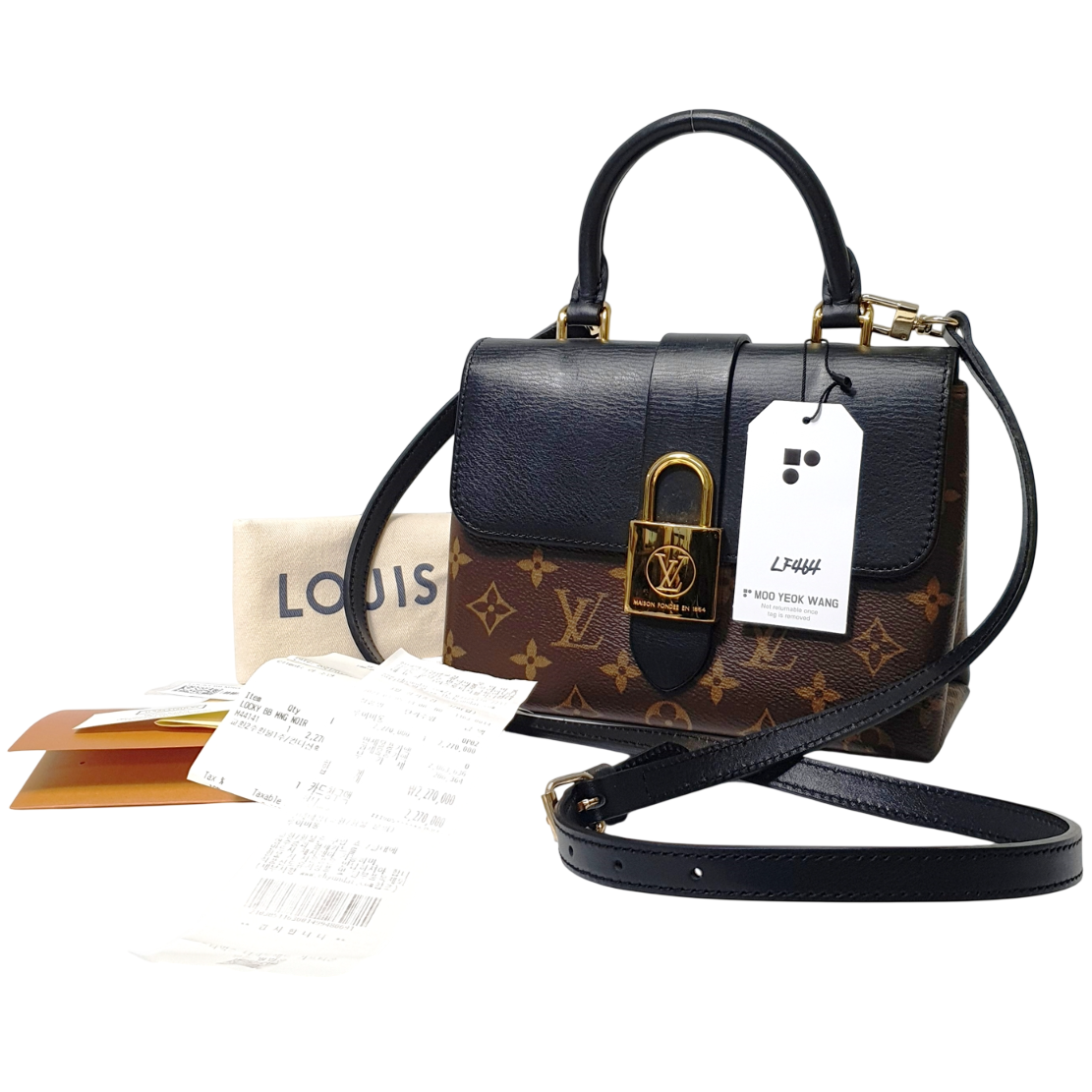LOUIS VUITTON Locky BB Monogram Noir M44141 LF464