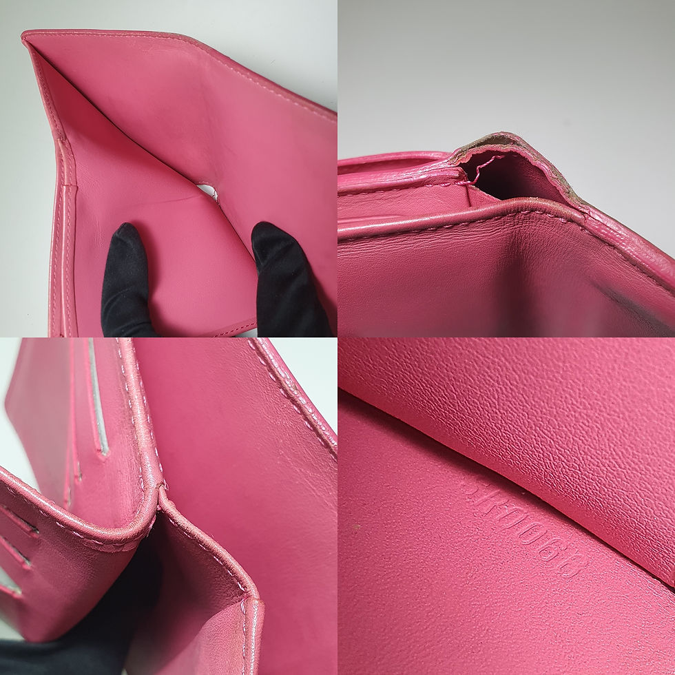 Thumbnail: LOUIS VUITTON Vernis Pink Koala Tri-fold Wallet M9142F CLA635