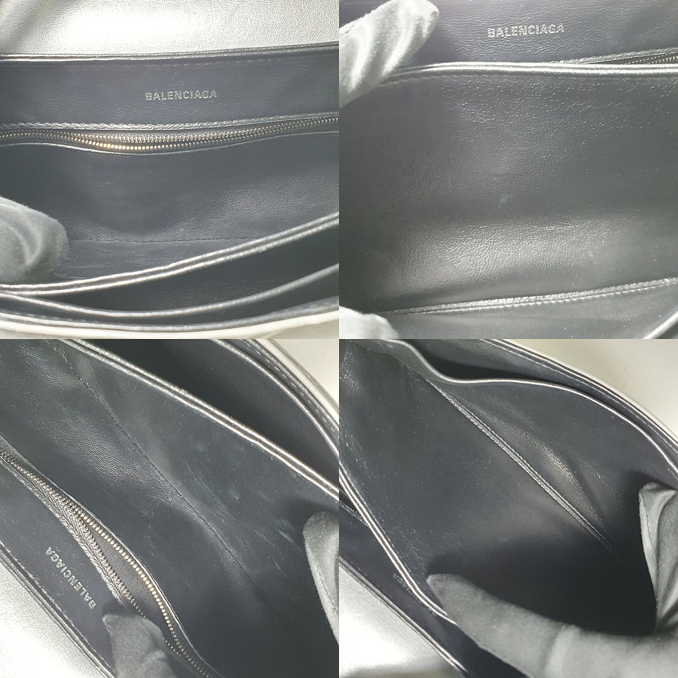 Thumbnail: BALENCIAGA Silver Triplet Small BB Monogram BA015