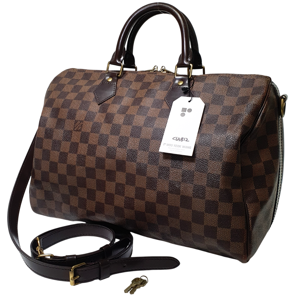 Louis Vuitton Speedy Bandouliere 35 Damier Ebene N40591 CLA812