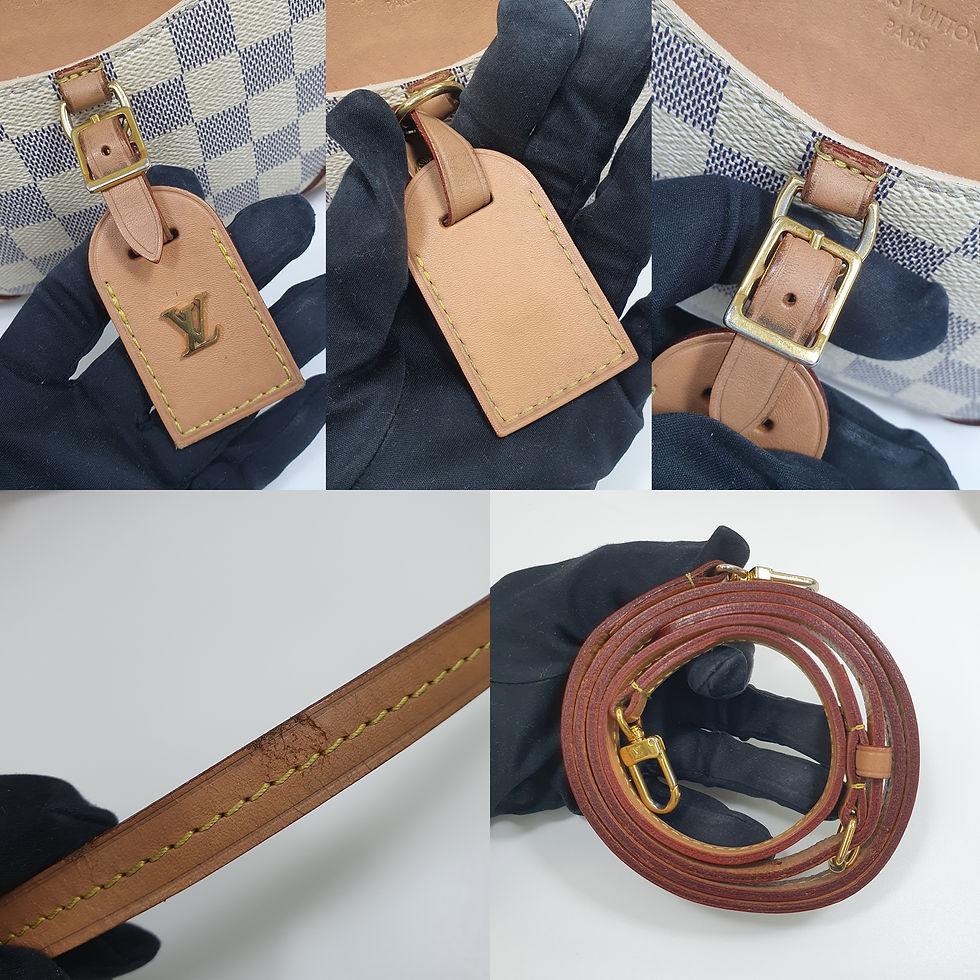 Thumbnail: Louis Vuitton Deauville Mini Damier Azur N50048 LF750