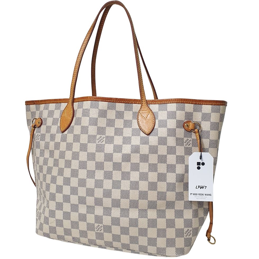 Thumbnail: Louis Vuitton Neverfull MM Damier Azur N51107 LF647