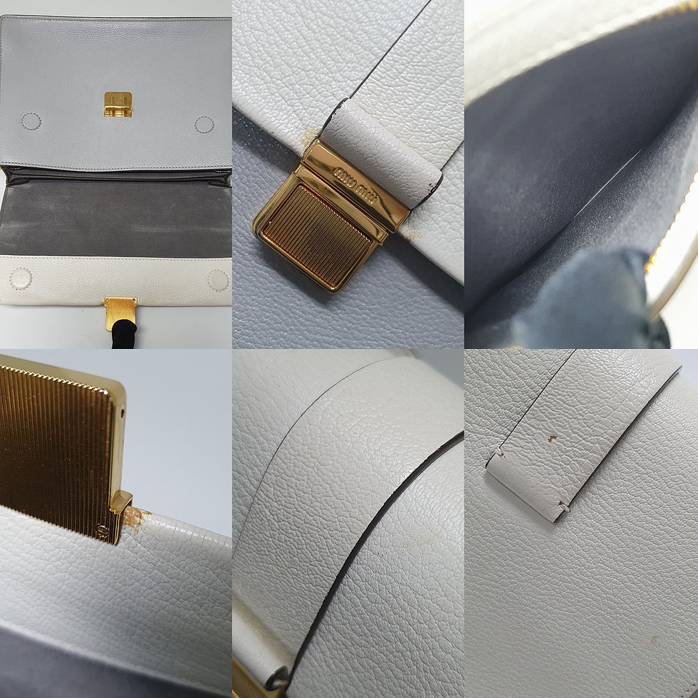 Thumbnail: MIU MIU Bicolor Madras Convertible Compartment Top Handle Bag MI004