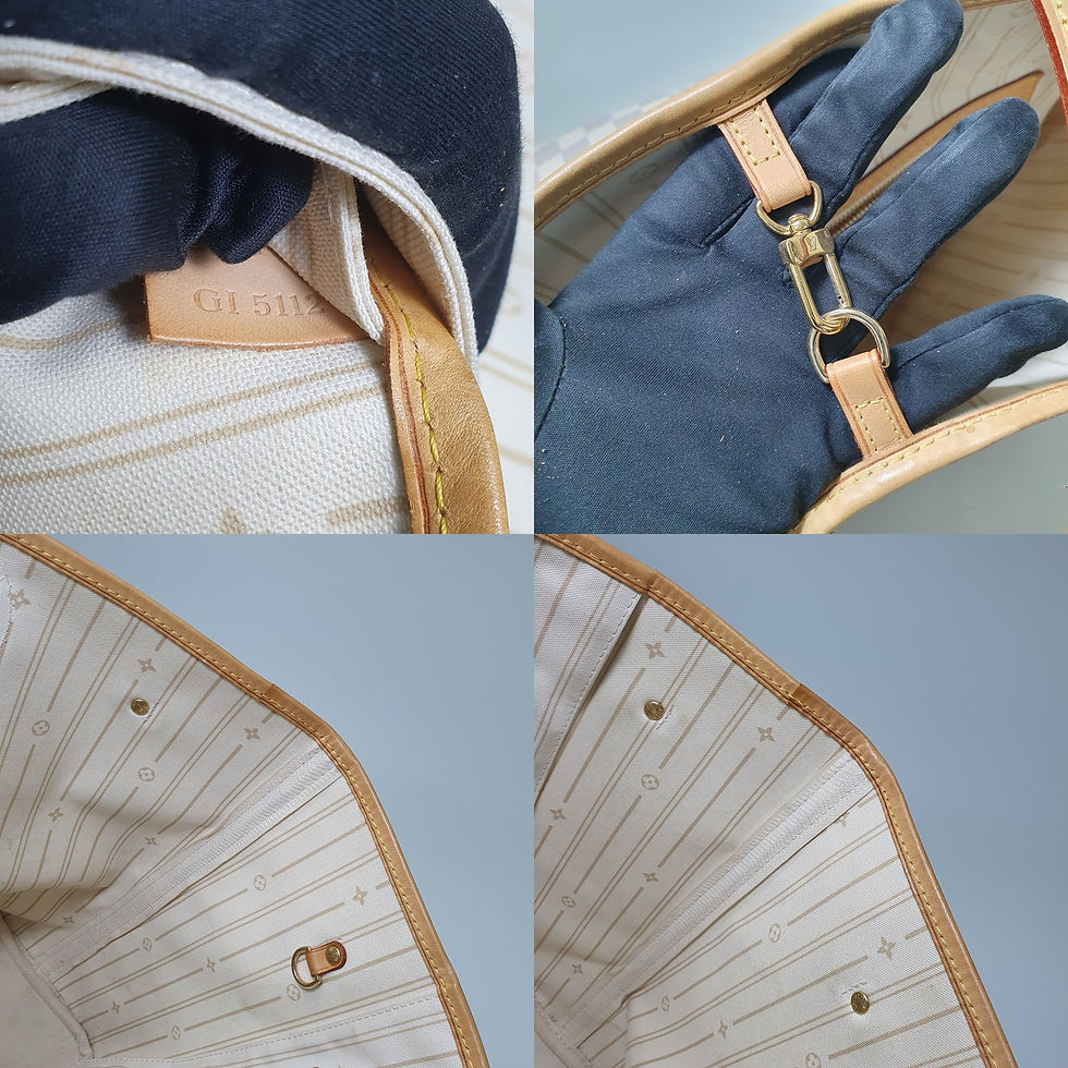 Thumbnail: Louis Vuitton Neverfull MM Damier Azur N51107 CLA809