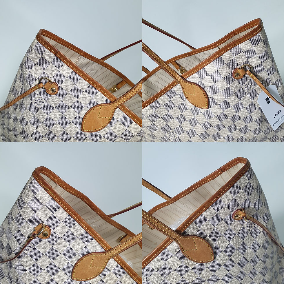 Thumbnail: Louis Vuitton Neverfull MM Damier Azur N51107 LF647