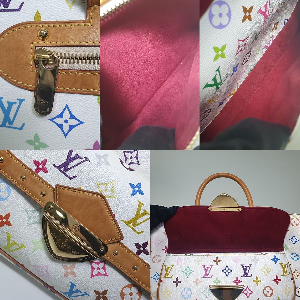 Thumbnail: Louis Vuitton Rita Monogram Multicolor Blanc M40125 LF640