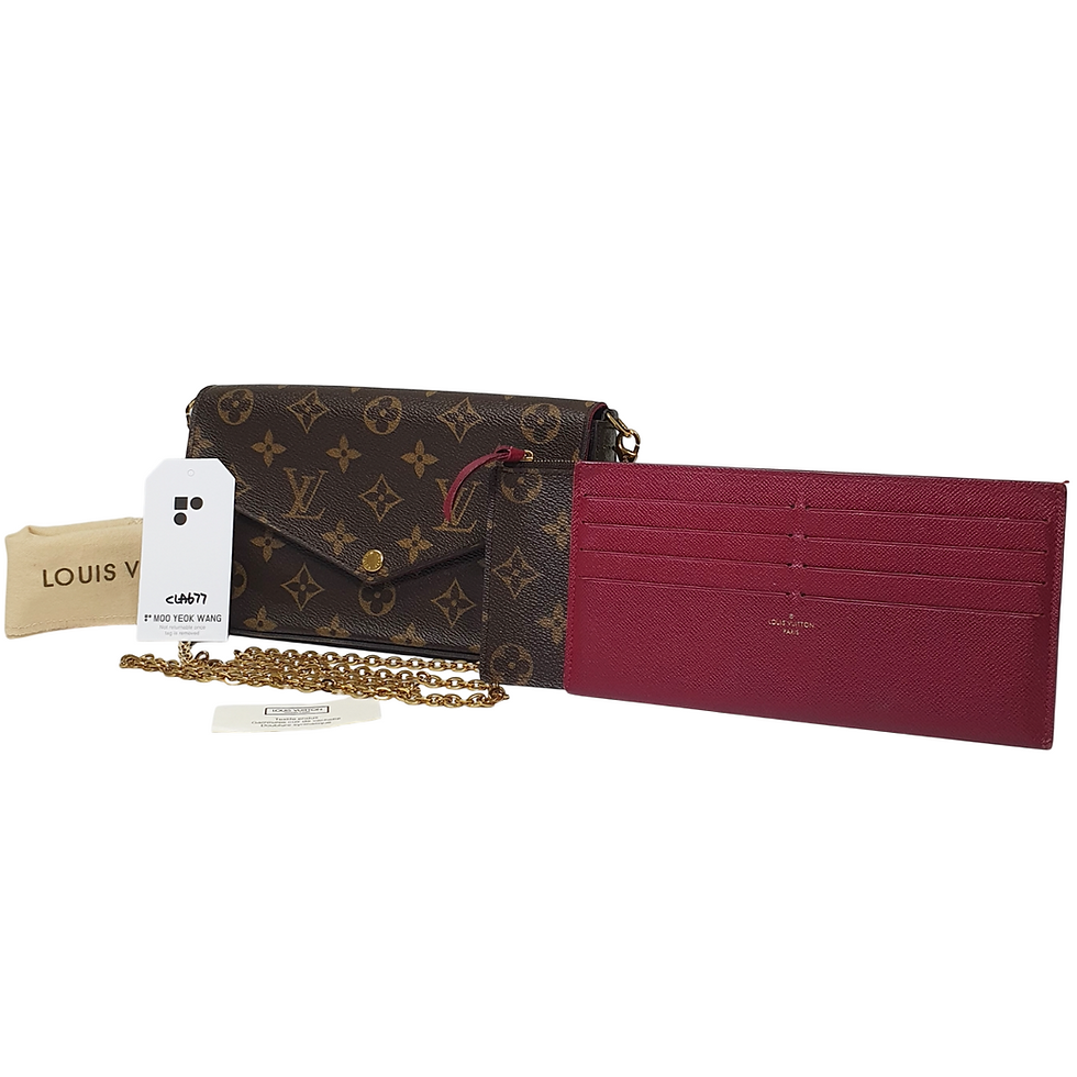 Thumbnail: LOUIS VUITTON Pochette Felicie GM Monogram Fuchsia M61276 CLA677
