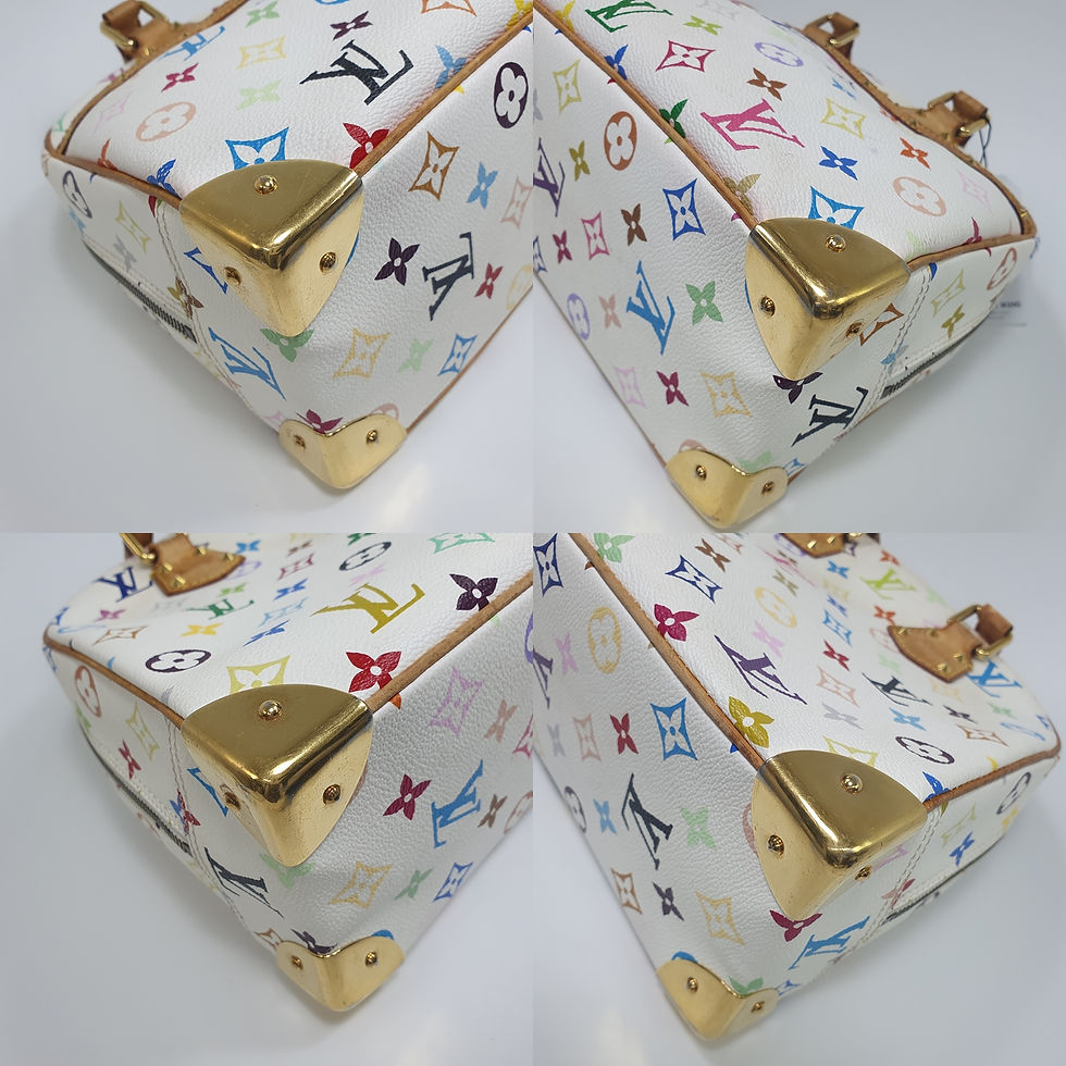 Thumbnail: Louis Vuitton Trouville Monogram Multicolor Blanc M92663 LF769