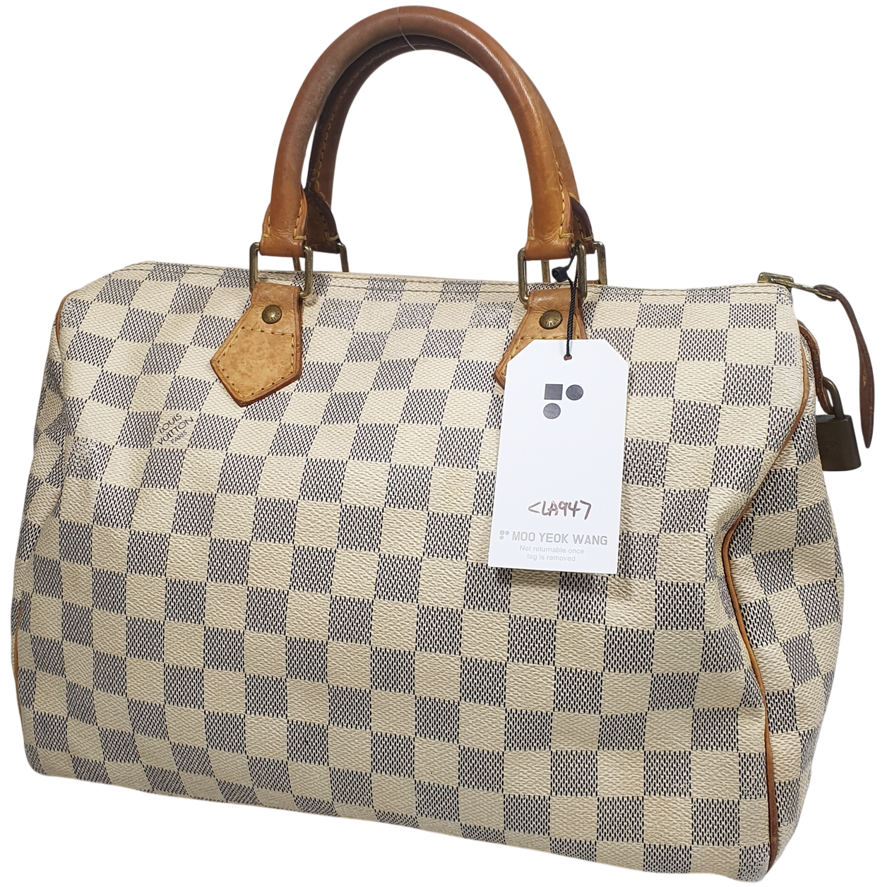 Louis Vuitton Speedy 30 Damier Azur N41533 No Keys CLA947