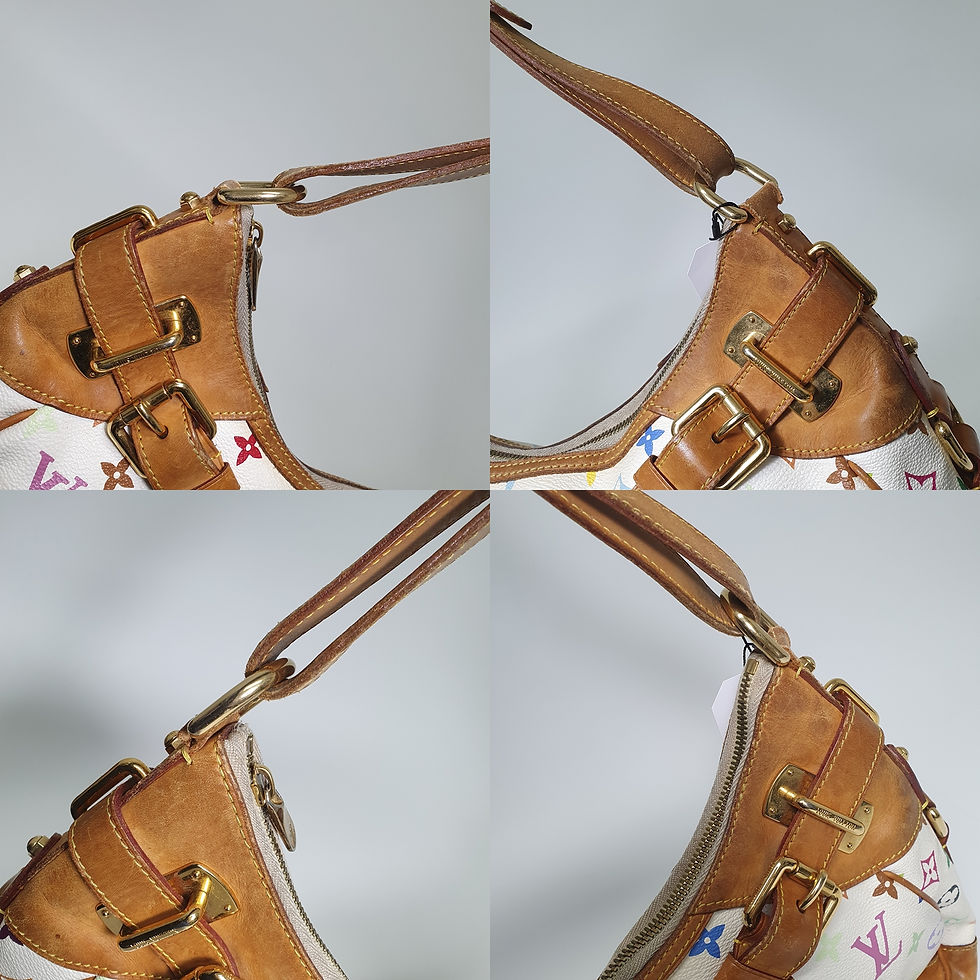Thumbnail: LOUIS VUITTON Greta Monogram Multicolor Blanc M40195 CLA764