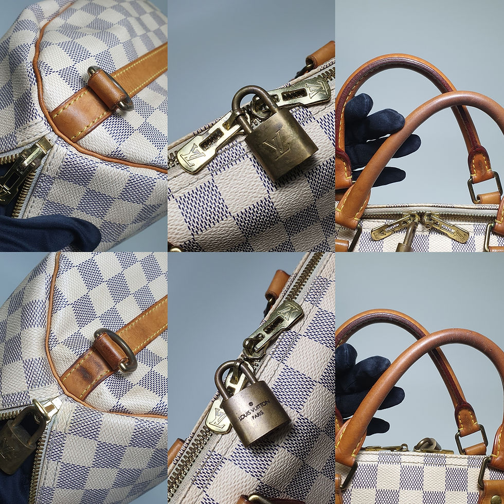 Thumbnail: Louis Vuitton Speedy Bandouliere 35 Damier Azur N41002 CLA784